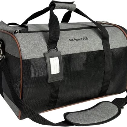 Mr. Peanut's Rhodium Mini Series Airline Compliant Pet Carrier, Check Sizing, Appropriate for Small Pets Only