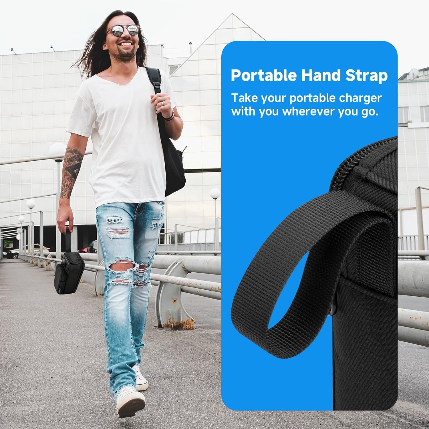 CaSZLUTION Travel Case for Anker 737 Power Bank 24,000mAh 3-Port, Protective Storage Bag Pouch for Anker 737 PowerCore 24K Portable Charger (Case Only) - Black - Image 6