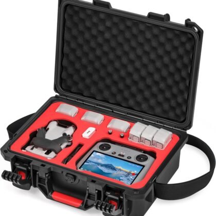 STARTRC PHOTO Mini 4 Pro/Mini3 Case, Portable Waterproof Hard Case for DJI Mini 3 Pro//Mini4 pro Accessories for RC2/RC Controller, 7 Battery