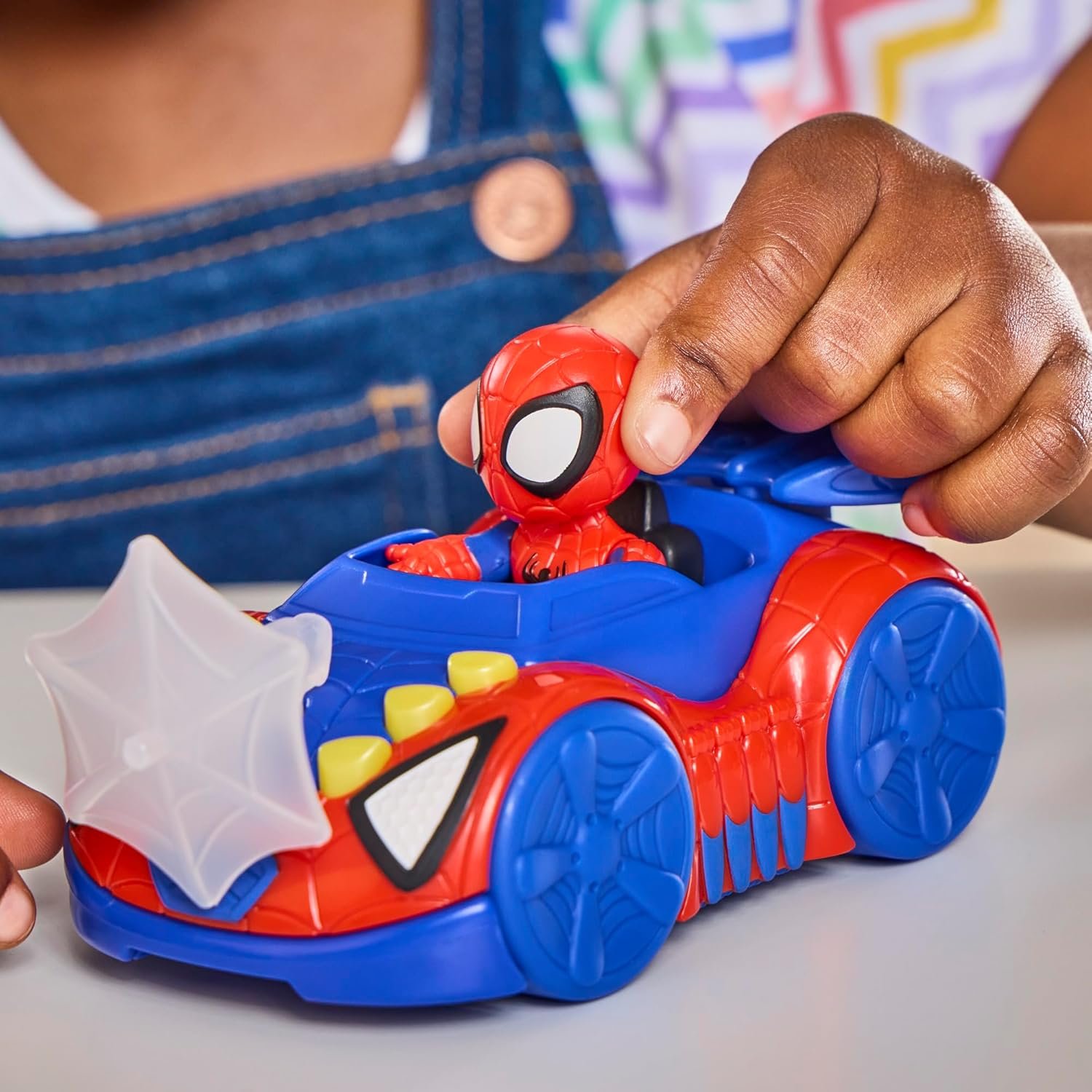 SPIDEY AND HIS AMAZING FRIENDS Marvel Spidey Web Crawler Toy Car with 3-Inch Action Figure & Accessory, Super Hero Toys, Kids Ages 3+ - Image 3