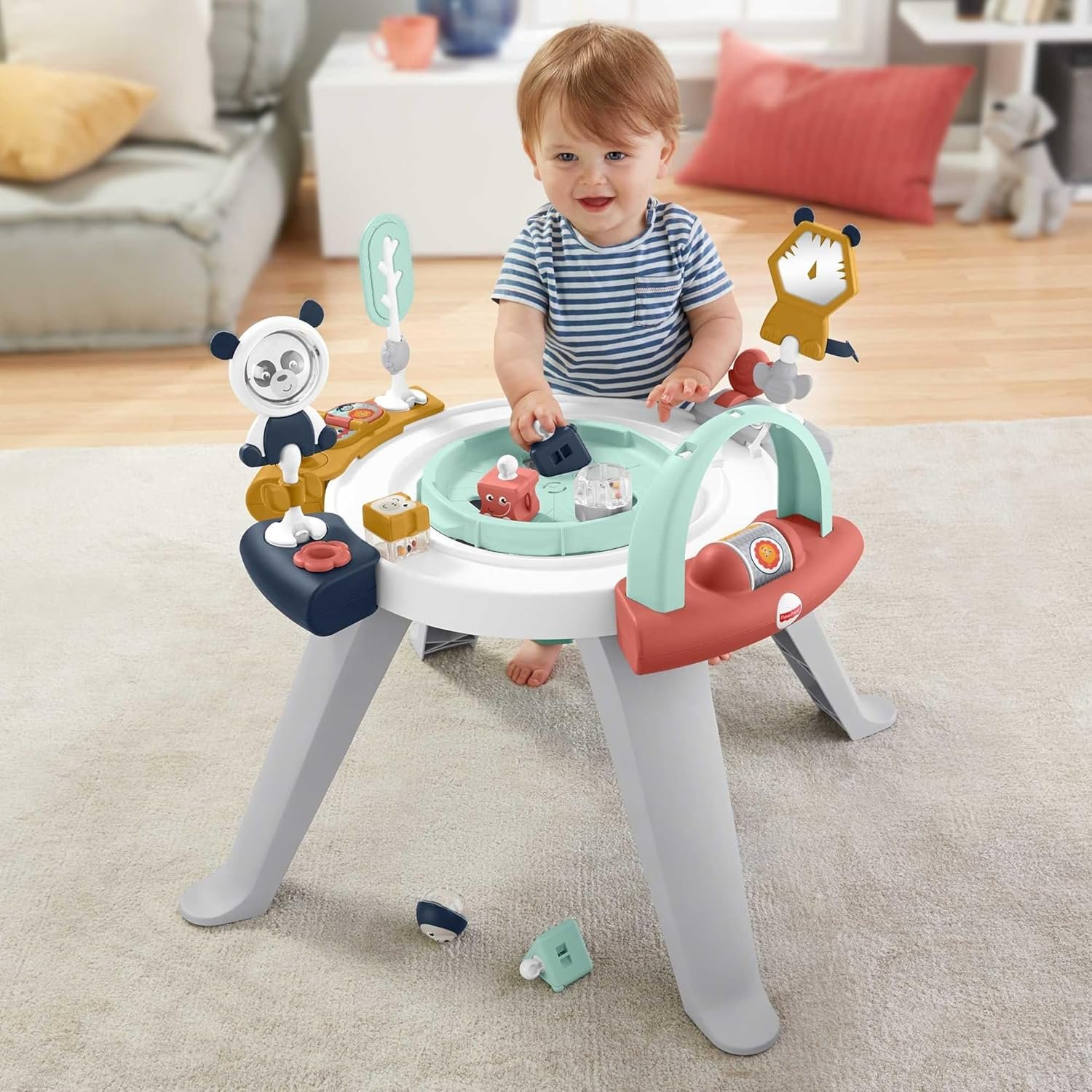 Fisher-Price Baby to Toddler Toy 3-in-1 Spin & Sort Activity Center and Play Table with 10+ Activities, Happy Dots - Image 3