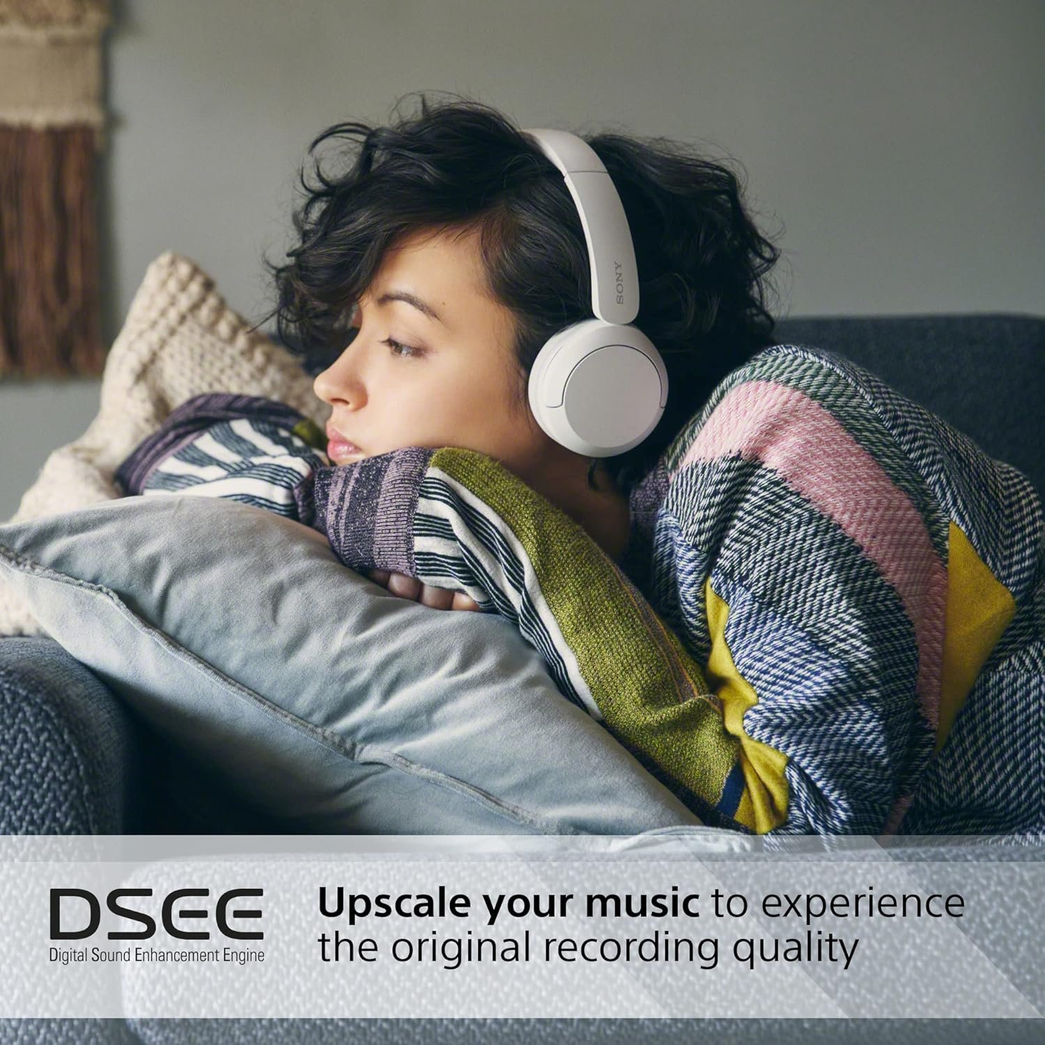 Sony Wireless Bluetooth Headphones - Up to 50 Hours Battery Life with Quick Charge Function, On-Ear Model - WH-CH520W.CE7 - Limited Edition - Matte White - Image 7