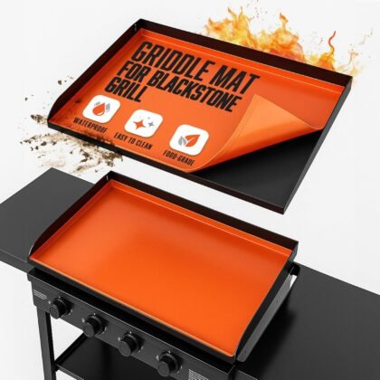 36" Blackstone Silicone Mat - Heavy Duty Food Grade Silicone Griddle mat for Blackstone Griddle - BBQ Shield Against Rust, Grease & Dirt, All-Season Protection - Griddle Accessories
