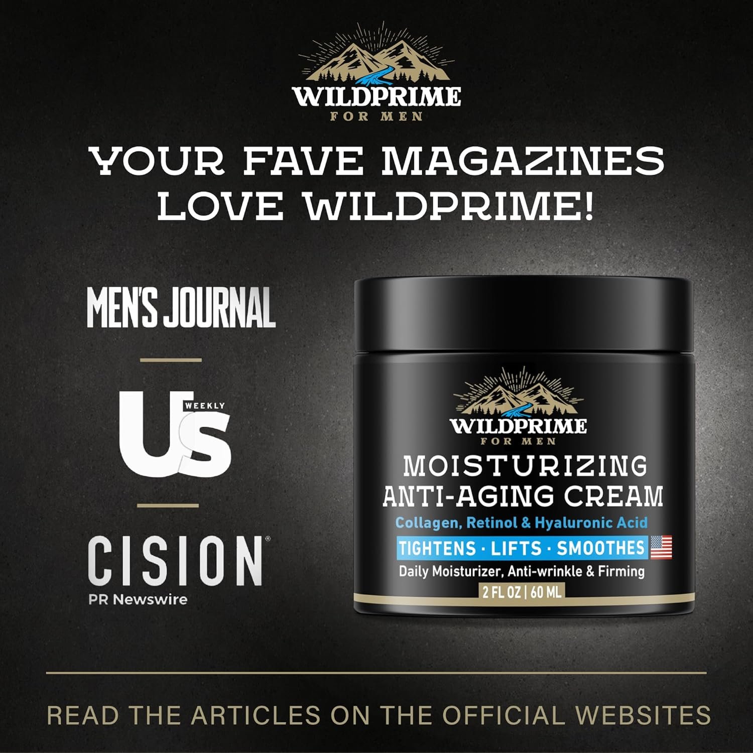 Men's Face Moisturizer Cream - Anti Aging & Wrinkle - Men's Shave Lotion - Made in USA - Collagen, Hyaluronic Acid, Vitamins E & A, Avocado Oil - Age Facial Skin Care, Day & Night Moisturizing, 2 oz - Image 6