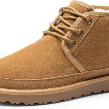 Bruno Marc Men's Winter Snow Boots FuzzyGo Cozy Suede Leather Cold Weather Warm Outdoor Casual Ankle Boots