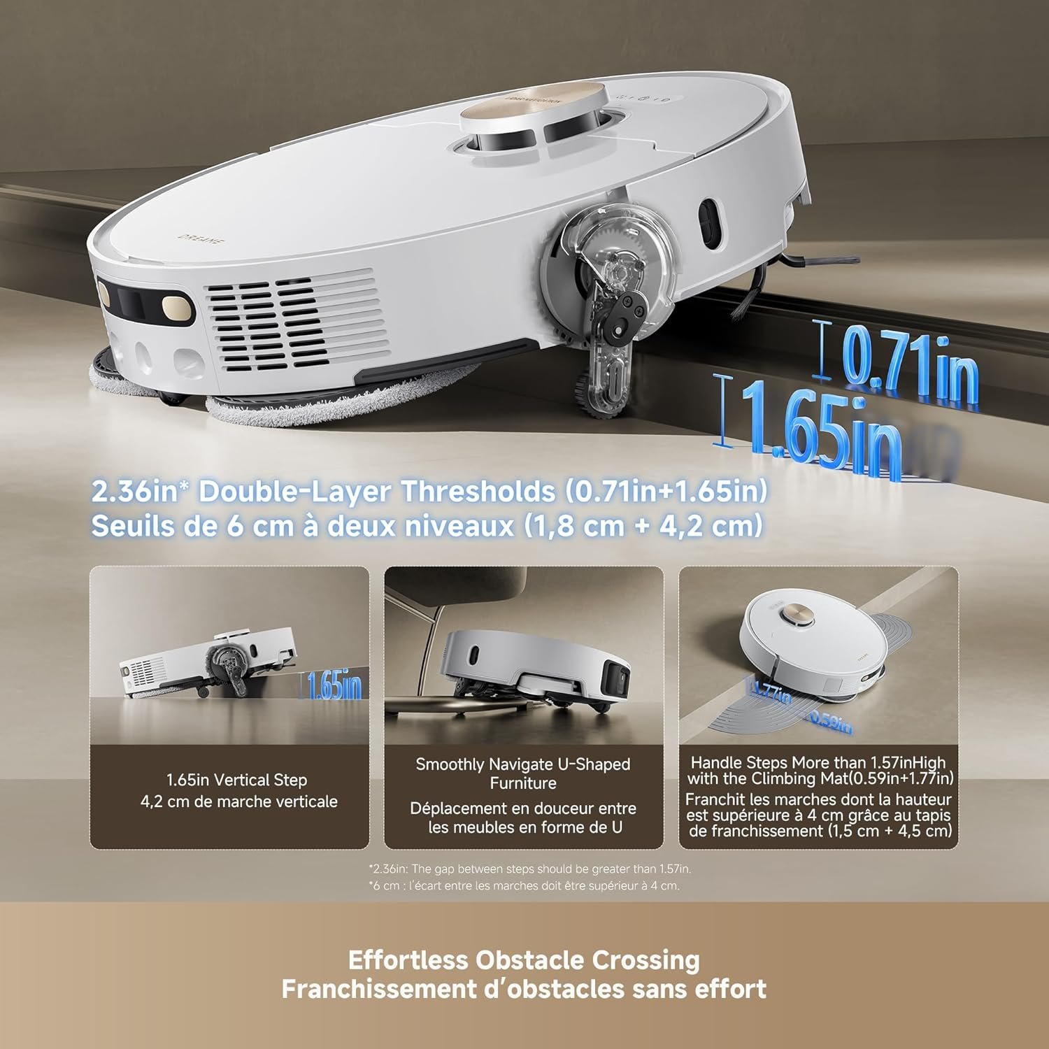 DREAME L50 Ultra Robot Vacuum and Mop White, 19,500Pa Suction, with Auto-Empty and Mop Self-Cleaning, Precise Obstacle Avoidance, HyperStream Detangling DuoBrush - Image 2