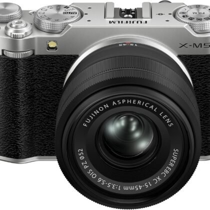 FUJIFILM X-M5 Mirrorless Digital Camera XC15-45mmF3.5-5.6 OIS PZ Lens Kit - Silver