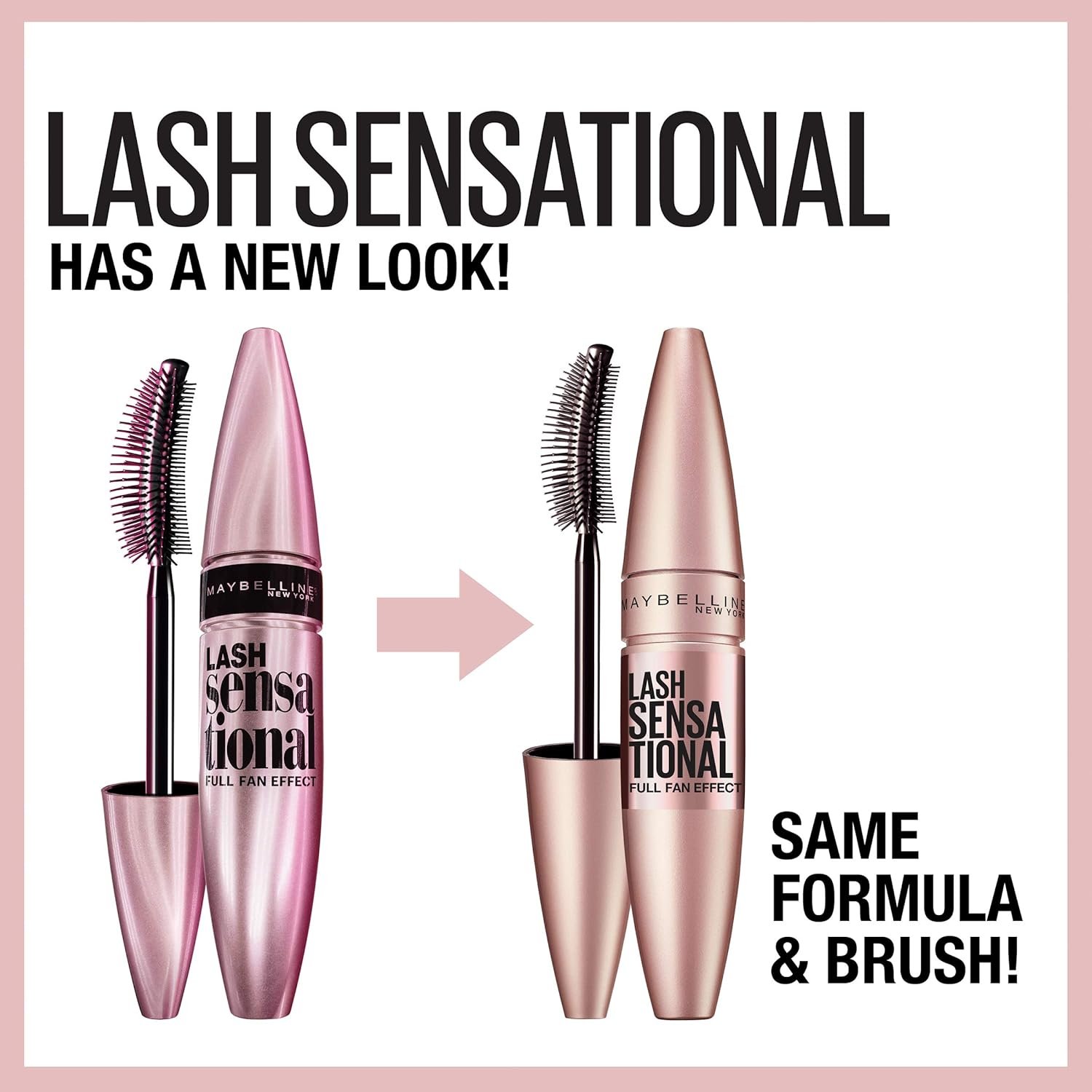 Maybelline Lash Sensational Washable Mascara, Lengthening and Volumizing for a Full Fan Effect, Midnight Black, 1 Count - Image 2