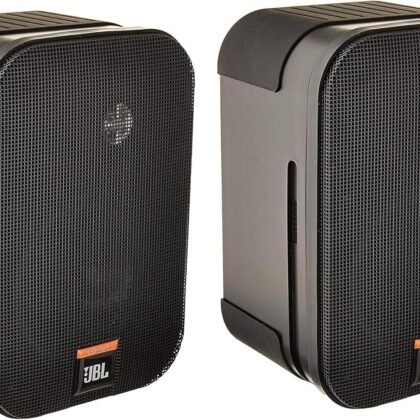 JBL Professional CSS-1S/T Compact 2-Way High Performance, 60 Watt 5.25” 70V / 8-Ohm Compact Passive Satellite, Bookshelf Speakers, Home Theater, Desktop, Stereo, Commercial, Black, Sold as Pair