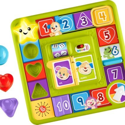 Fisher-Price Baby & Toddler Toy Laugh & Learn Puppy’s Game Activity Board with Smart Stages Learning Content for Infants Ages 9+ Months​