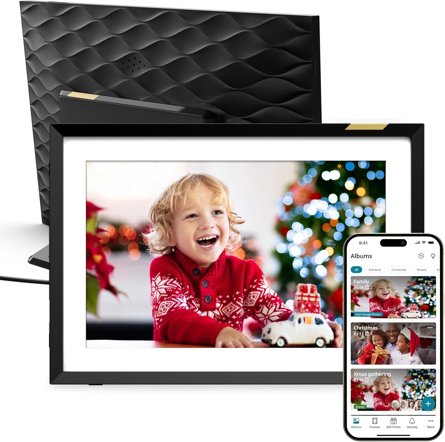 Nixplay WiFi 10.1" Touch Screen Digital Picture Frame I Easy Set Up I Create Family Shared Playlists I Perfect Digital Picture Frame for Gifting I Securely Share Photos/Videos via Email or App