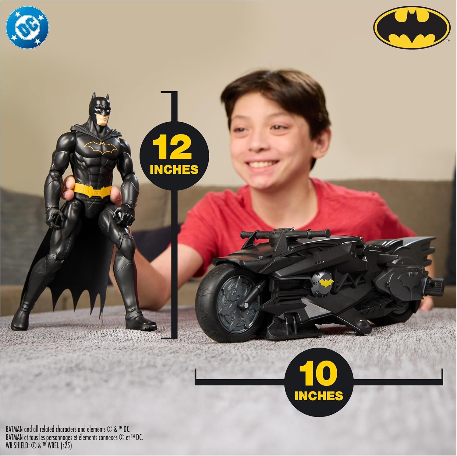 DC Comics, Batman Stealth Remote Control Batcycle with 12" Batman Action Figure, Super Hero Kids Toys for Boys and Girls Ages 4 & Up - Image 5