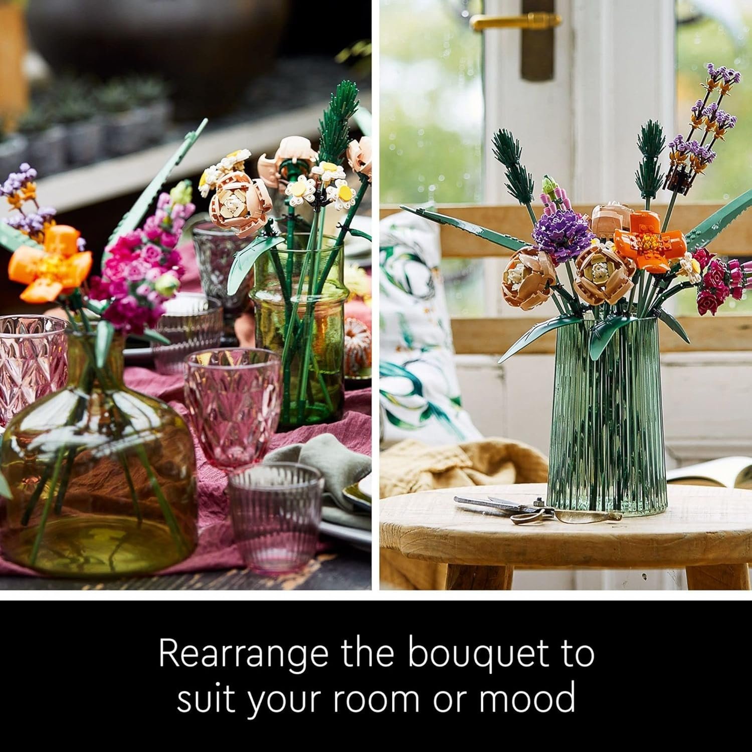 LEGO Botanicals Flower Bouquet Building Set - Artificial Flowers for Decoration for Home and Display, Ages 18+ - for Table, Desk, Office - Gift for Birthdays - 10280 - Image 5