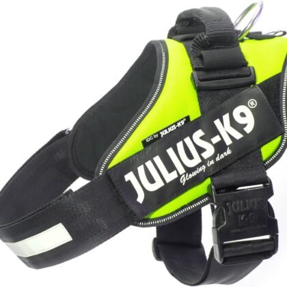 Julius-K9, 16IDC-FNE-2, IDC Powerharness, Dog Harness, Size: 2, UV Neon Green