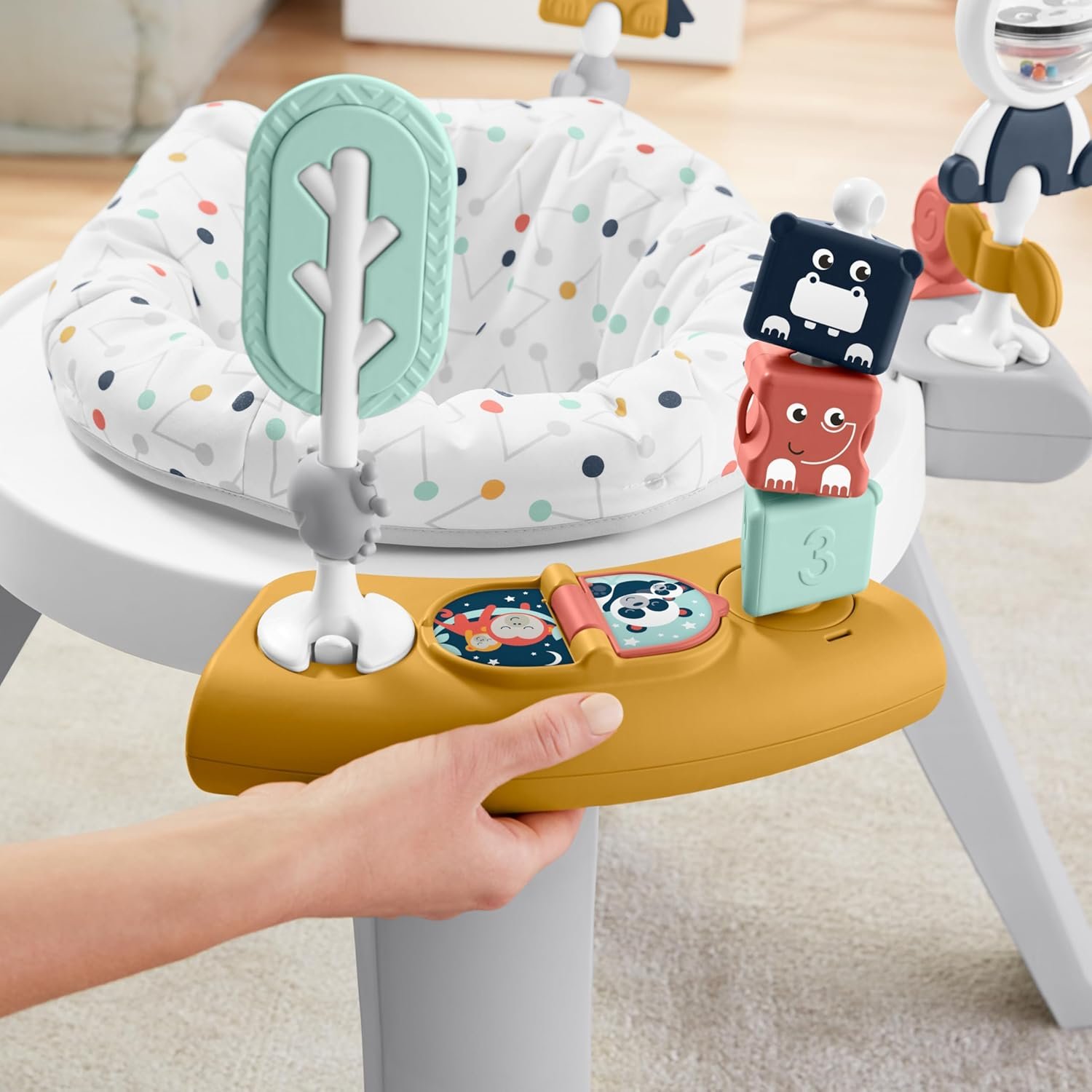 Fisher-Price Baby to Toddler Toy 3-in-1 Spin & Sort Activity Center and Play Table with 10+ Activities, Happy Dots - Image 5