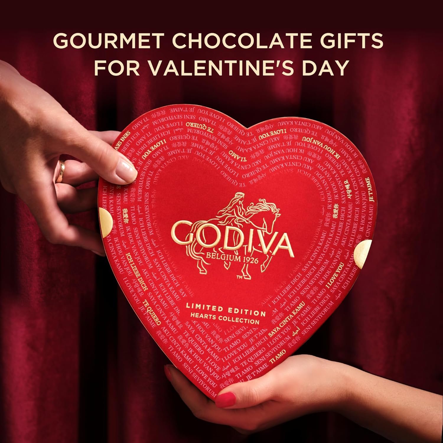 Godiva Gold Heart Belgian Chocolate Box, Assorted Chocolates with Ganache and Pralinés, Elegant Valentine’s Day Gift for Her, 14 Pc - Image 4