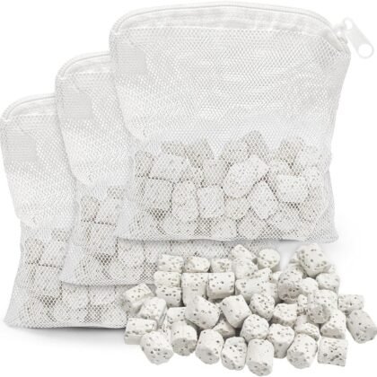 60g Biomax Aquarium Filter Media Replacement for Fluval Spec, Evo and Flex Desktop Aquariums, 3 Pack Bio Ceramic Rings Filter Media for 15 Gallon Fish Tank, Placed in Filter Foam Block, 60g/2.1 Oz