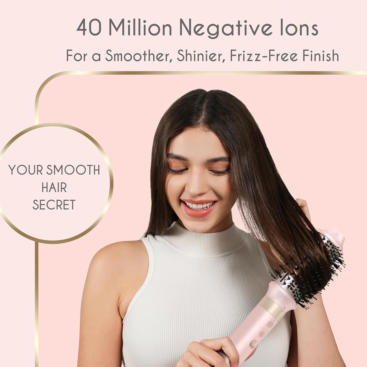 5 in 1 Ionic Hot Air Styler, 1400W Powerful Hair Dryer Brush, Auto-Wrap Curlers, Paddle Brush for Fast Drying, Volumizing with Travel & Storage Bag - Image 5