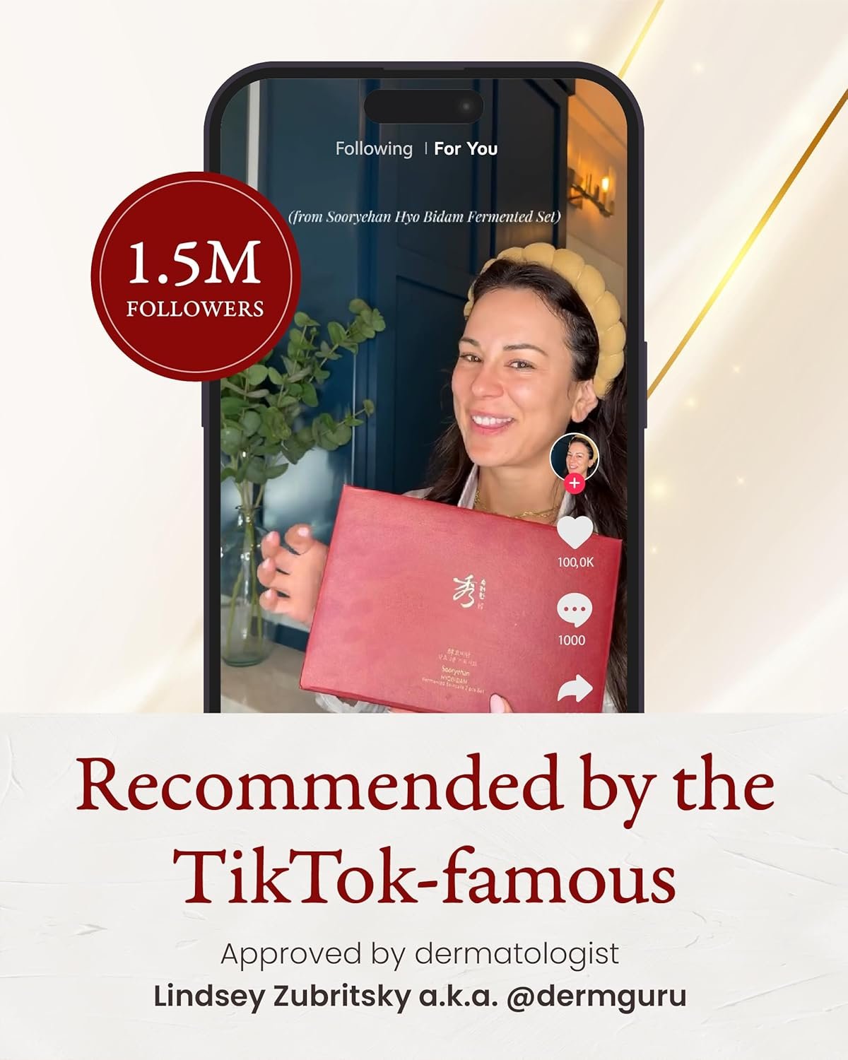 Sooryehan Ginseng Skincare gift Set - Hyobidam Korean Skin Care Set, Premium Gift Set for Intense Hydration, Firm Skin, Wild Ginseng, 13.53 fl oz - Image 2