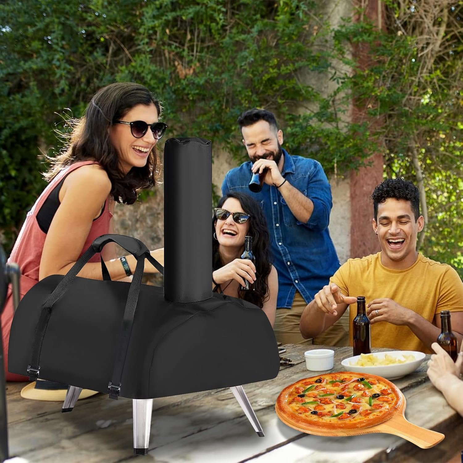 Pizza Oven Cover for Ooni Karu 12 and Karu 12G Multi-Fuel Pizza Oven, Waterproof 600D Heavy Duty Carry Cover, Portable Bag with Strap Design - Image 5