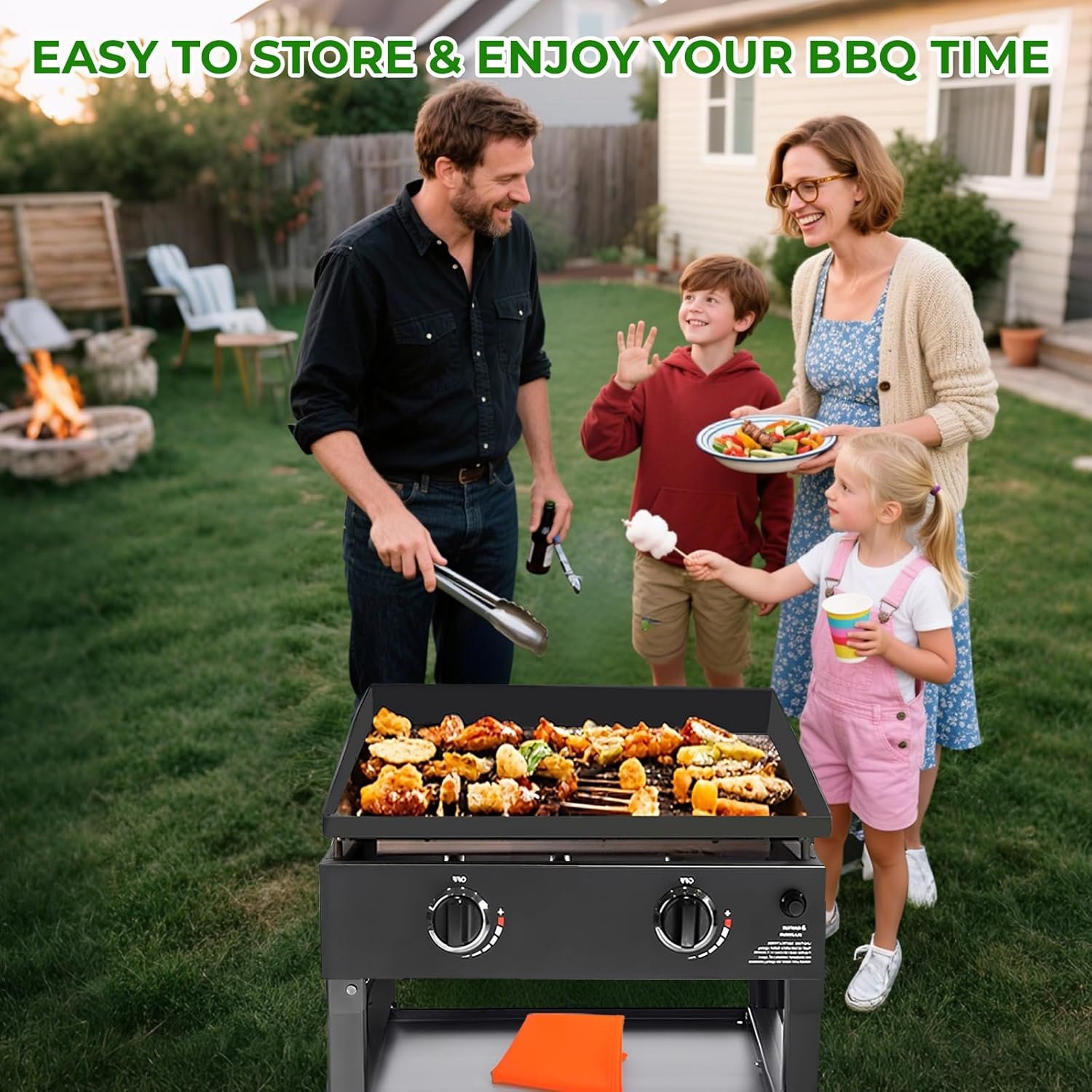 22" Silicone Griddle Cover for 22 Inch Blackstone Griddle Accessories, Fit for Omnivore Griddle Plate Full Wrap-Around Heavy Duty Food Grade Silicone Grill Mat, Protect from Dirt & Rust - Image 6