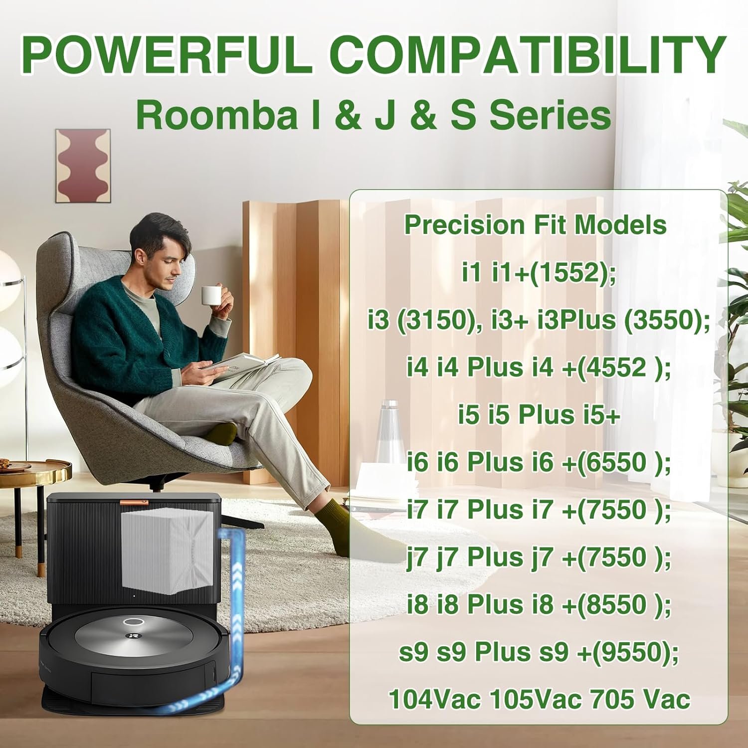 VBN 26 Pack Vacuum Bags for iRobot Roomba i s j 100 400 500 Series All Clean Base, Fit i3+ i4+ i5+ i6+ i7+ i8+ j7+ j8+ j9+ s9+ 104 105 405 504 505 507 Vac Combo, 705 Max Combo10, Dirt Disposal Bags - Image 5