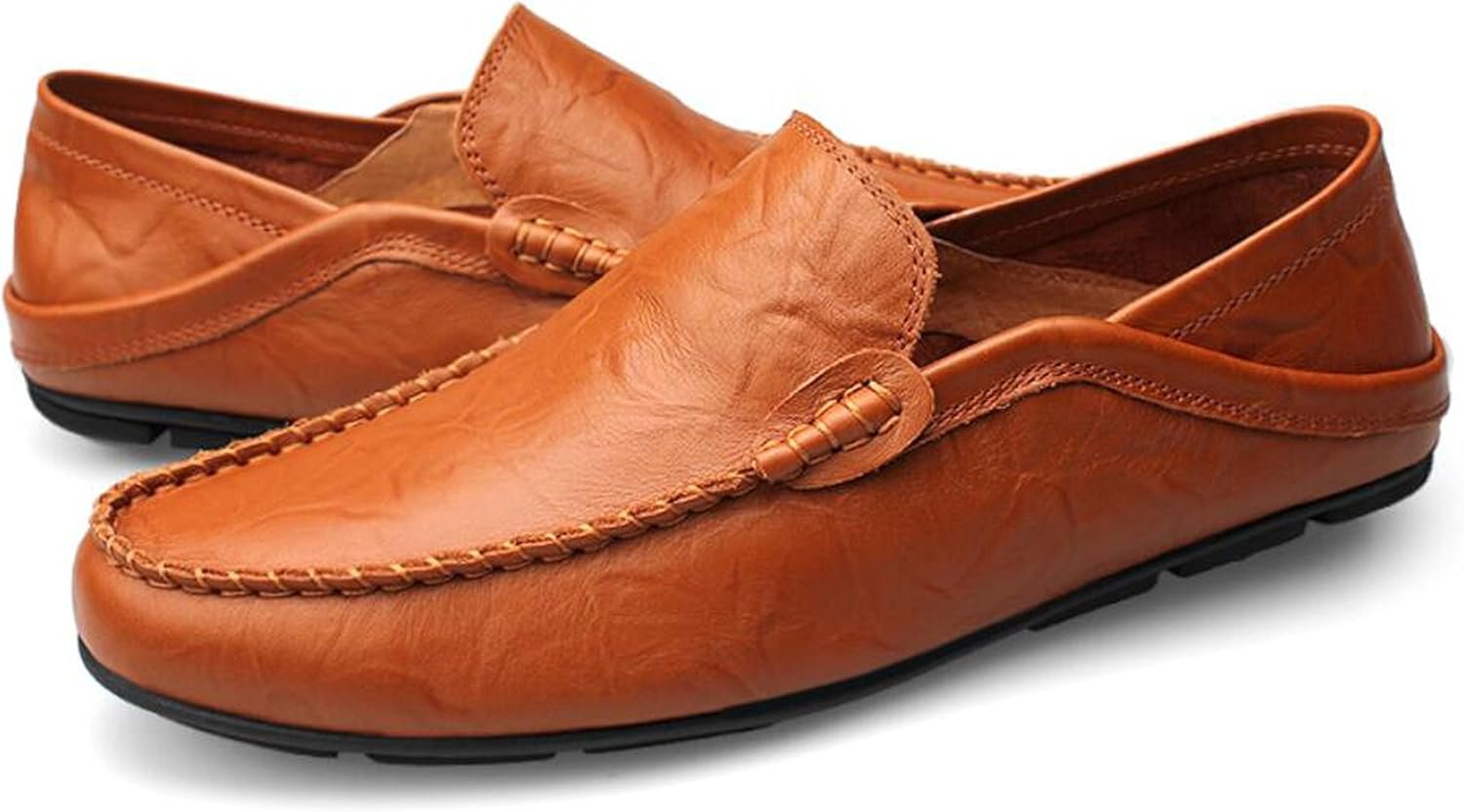 Go Tour Men's Premium Genuine Leather Casual Slip on Loafers Breathable Driving Shoes Fashion Slipper - Image 7