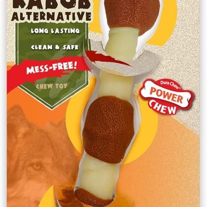 Nylabone Power Chew Shish Kabob Rawhide Alternative Nylon Chew Toy for Dogs, Dog Toys for Aggressive Chewers, Chicken, Large/Giant (1 Count)