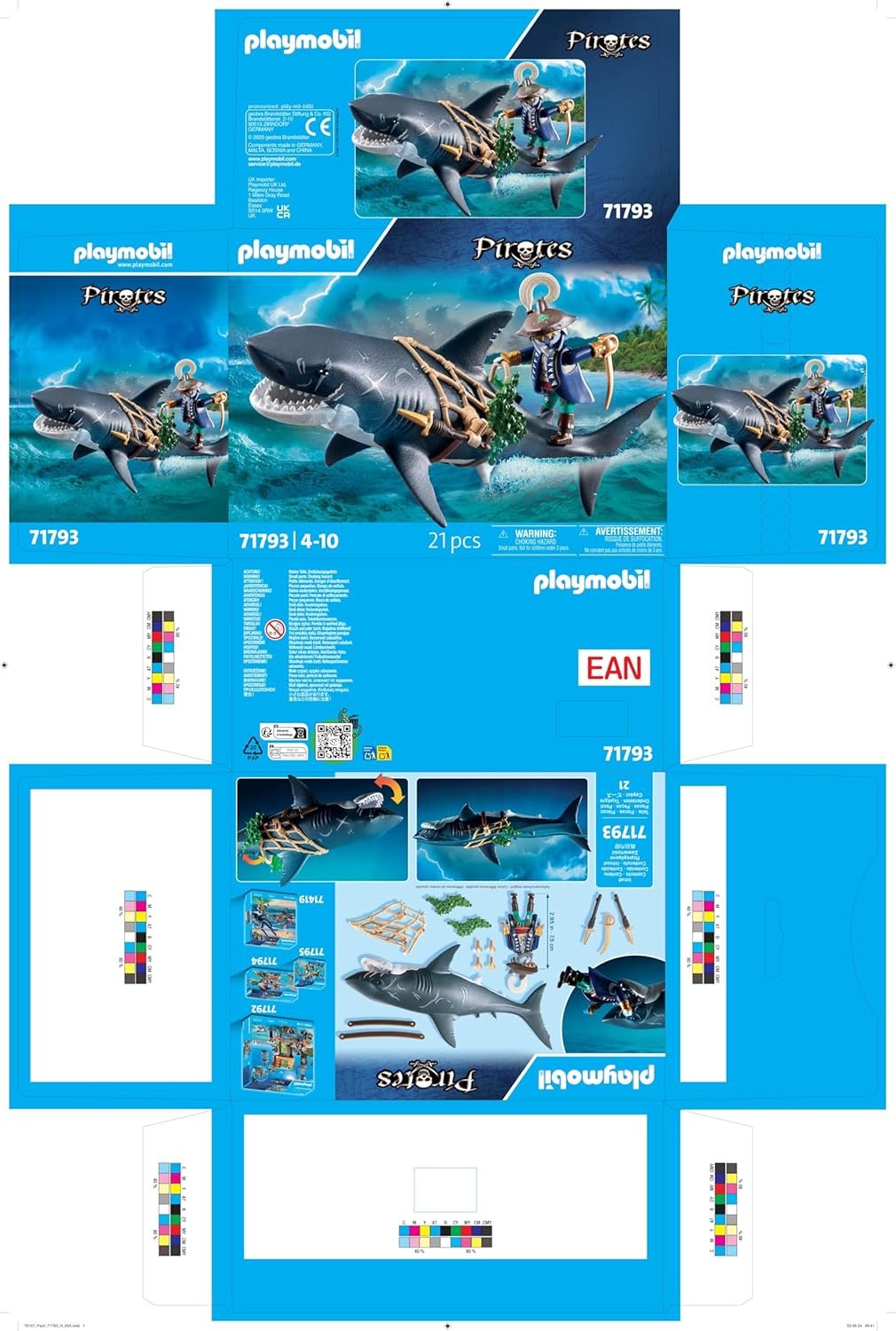 Playmobil Giant Shark with Pirate - Image 5