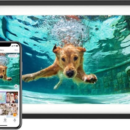 Euphro 10.1'' Digital Picture Frame with 32GB Storage, Digital Photo Frame with 1280x800 IPS Touch Screen, Share Photos/Videos and Send Best Wishes via Free App