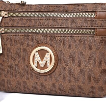 MKF Collection 2 in 1 Crossbody Bags for Women, Wristlet Purse - Ladys Small PU Leather Messenger Handbag by Mia K