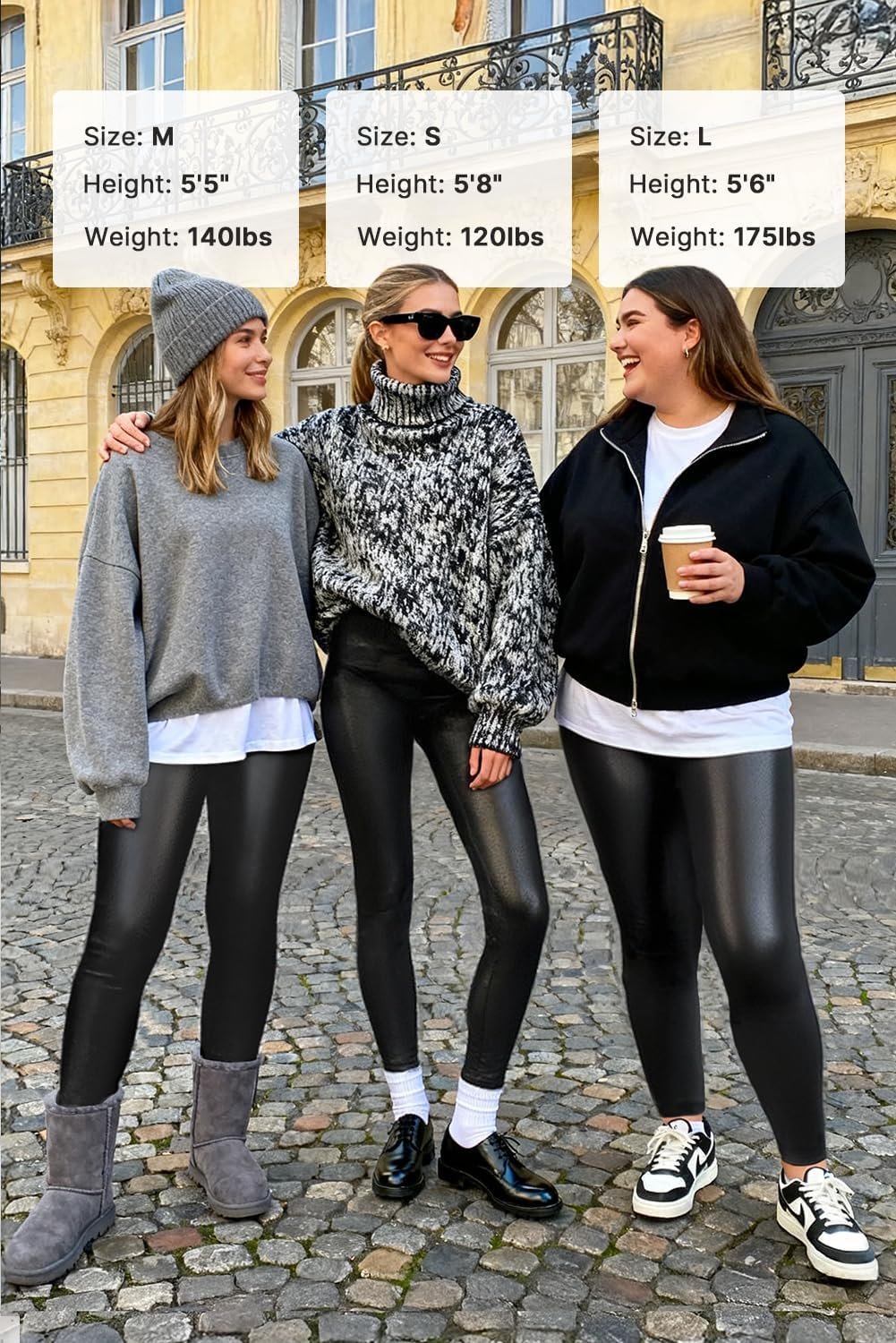 Retro Gong Womens Faux Leather Leggings Stretch High Waisted Pleather Pants - Image 6