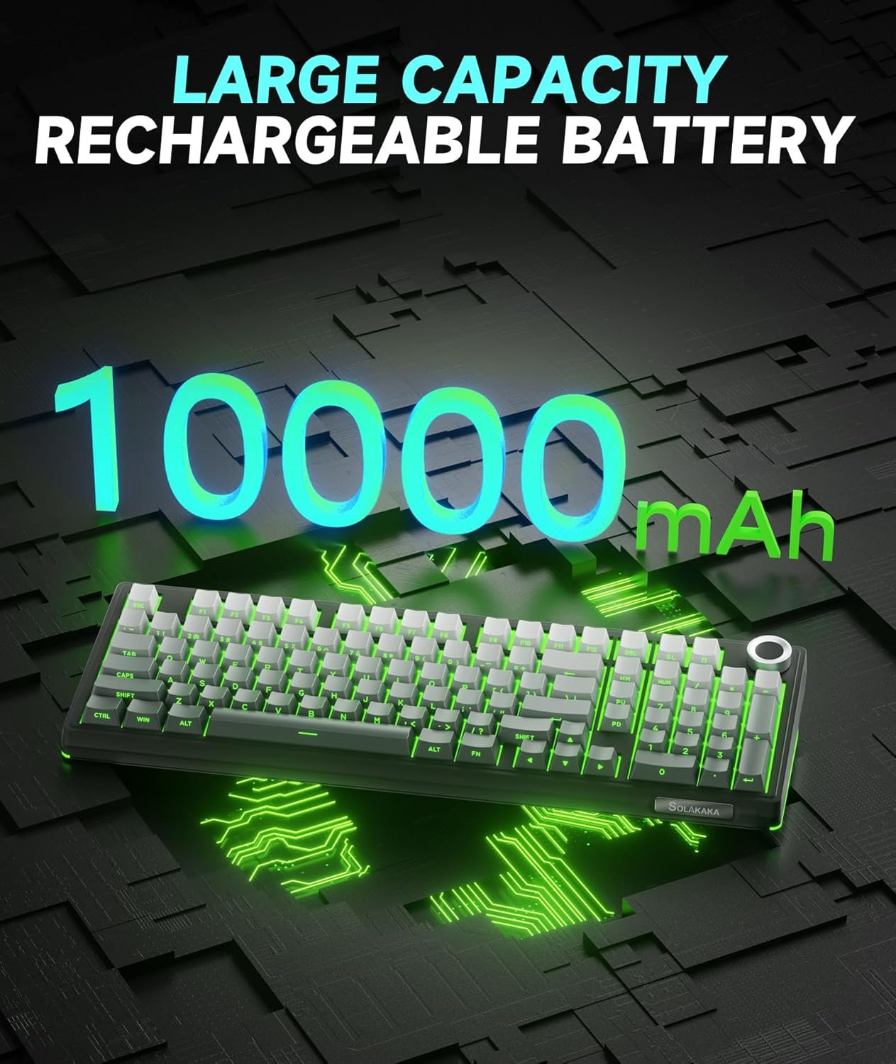 SOLAKAKA KI99 Pro 96% Wireless Mechanical Keyboard, RGB Gaming Keyboard, Hot-Swappable Pre-Lubed Switches, Gasket Structure Creamy Keyboards (Gradient-Black, Non-Silent Version) - Image 6