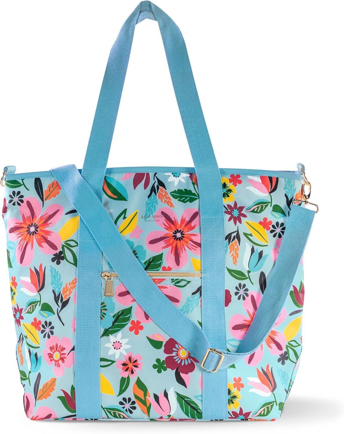 kate spade new york Large Capacity Insulated Cooler Tote Bag, Soft Sided Portable Beach Cooler with Shoulder Strap