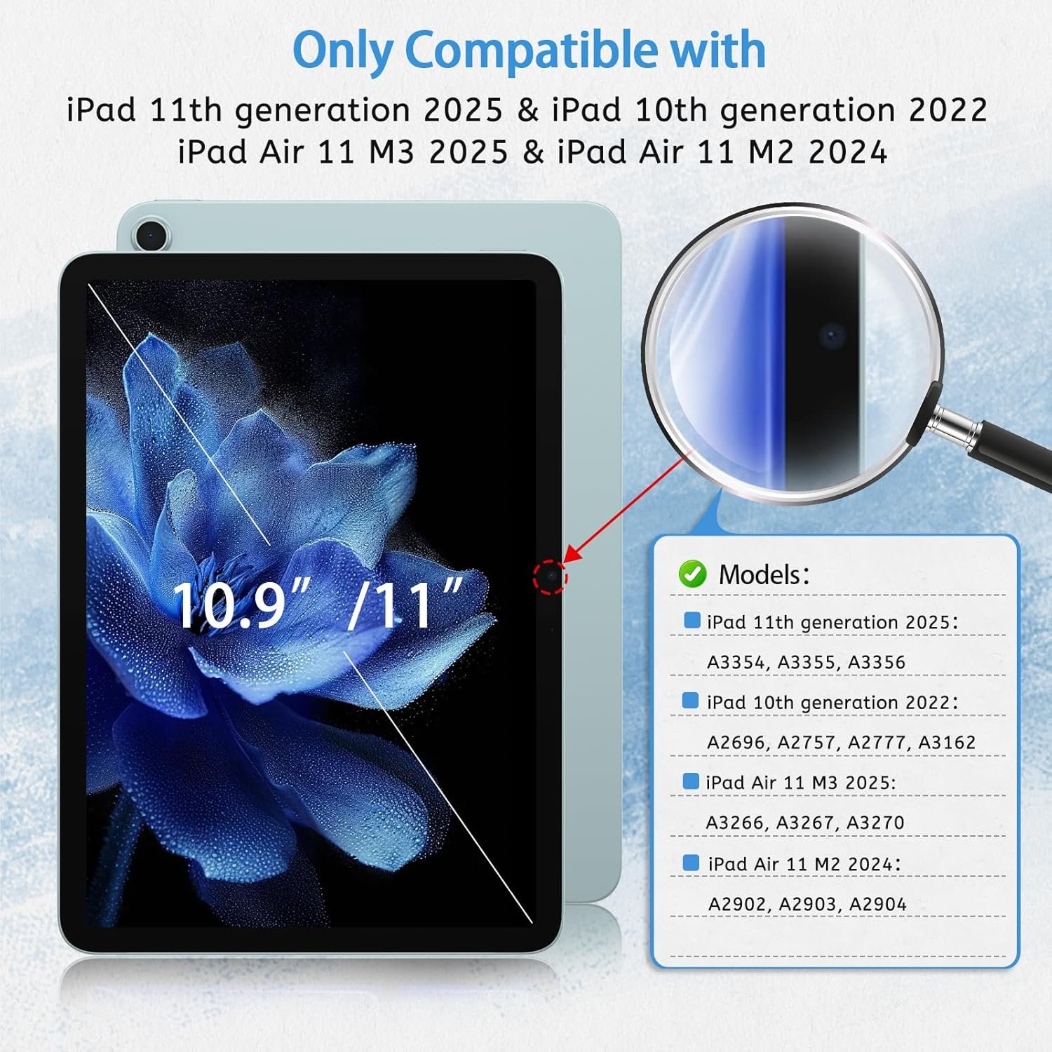 MOBDIK 2 Pack Paperfeel Screen Protector Compatible with iPad A16 11th / 10th Generation (2025/2022) & iPad Air 11 M3 2025 / M2 2024, Crafted for Natural Writing, Less Reflection, Easy Installation - Image 2