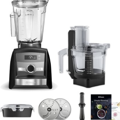 Vitamix Ascent Series A3300 SmartPrep Kitchen System, Black, 64 Fl Oz