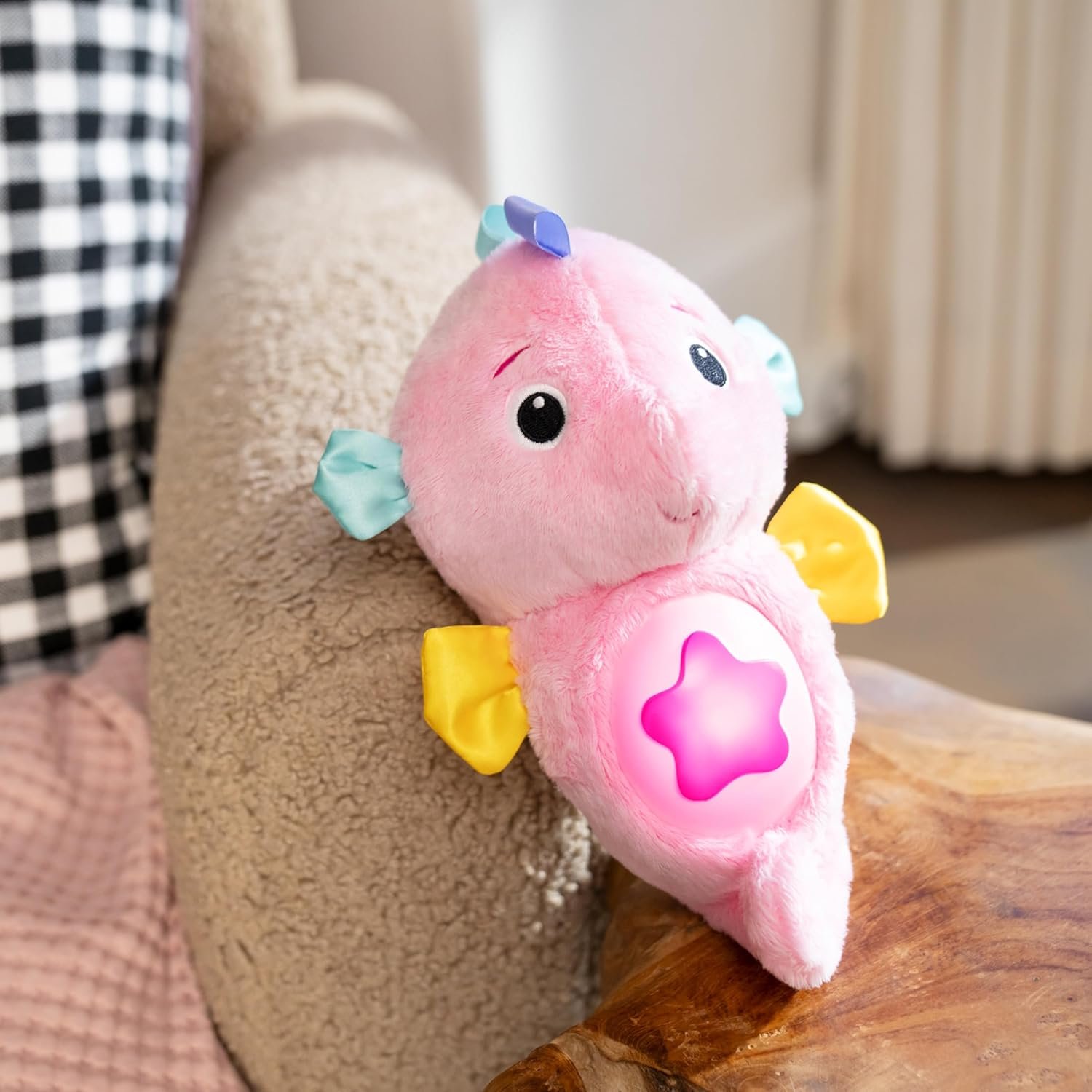 Baby Einstein Sea Dreams Seahorse Plush Soother Toy, with Music and Lights, Ages 0 Months and Up, Pink - Image 15