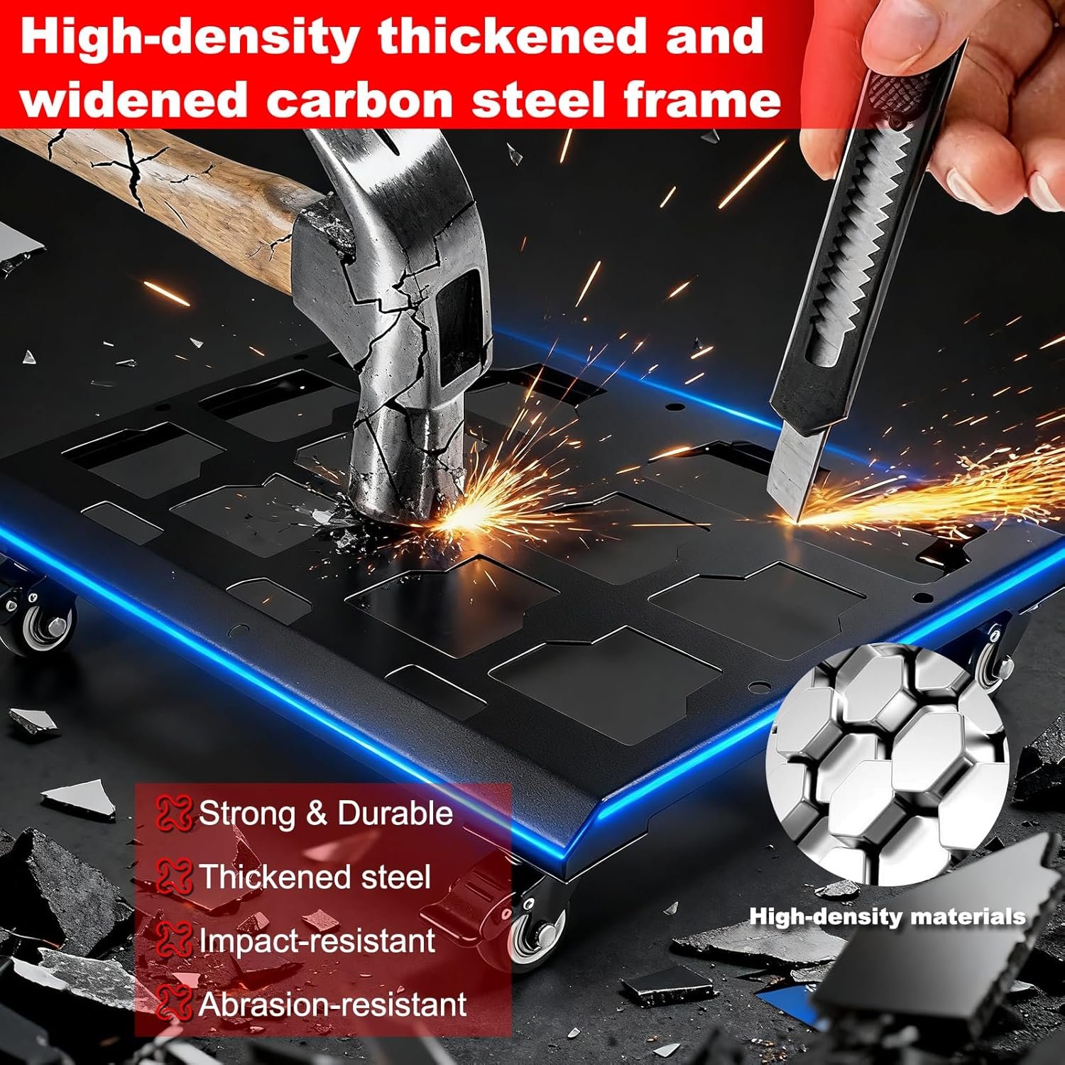 Upgraded Tool Box Dolly Compatible with Milwaukee Packout Carts Milwaukee Packout wheels equipped with locking wheels load capacity up to 200 pounds. - Image 3