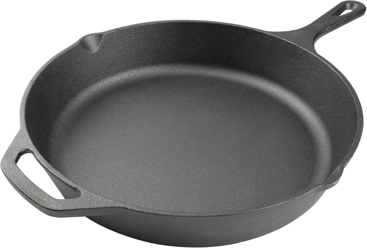 12 Inch Cast Iron Skillet, Pre-Seasoned Frying Pan for Oven, Stovetop, Grill & Campfire, Durable, Non-Toxic, Even-Heating Cookware, Black