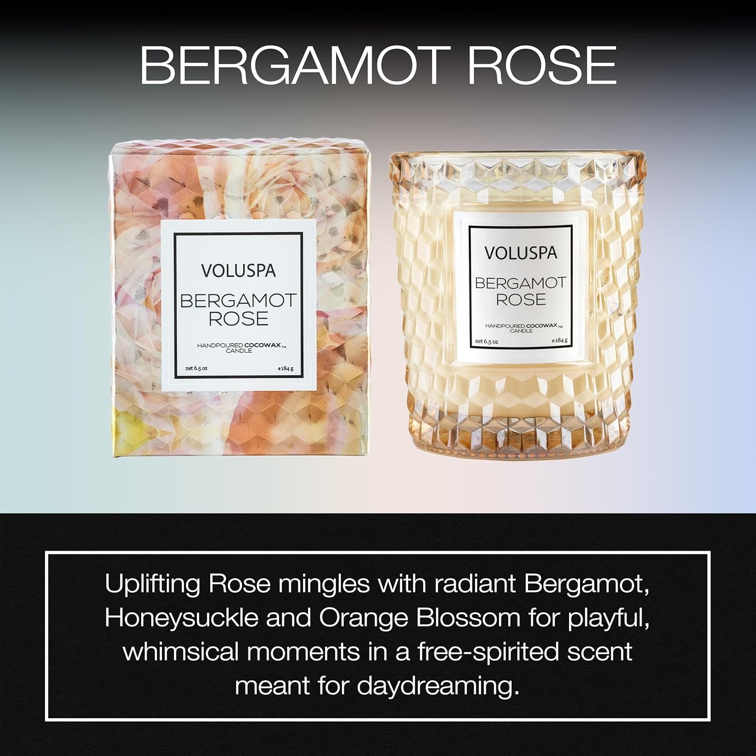 Classic - Bergamot Rose by Voluspa for Unisex - 6.5 oz Candle - Image 2