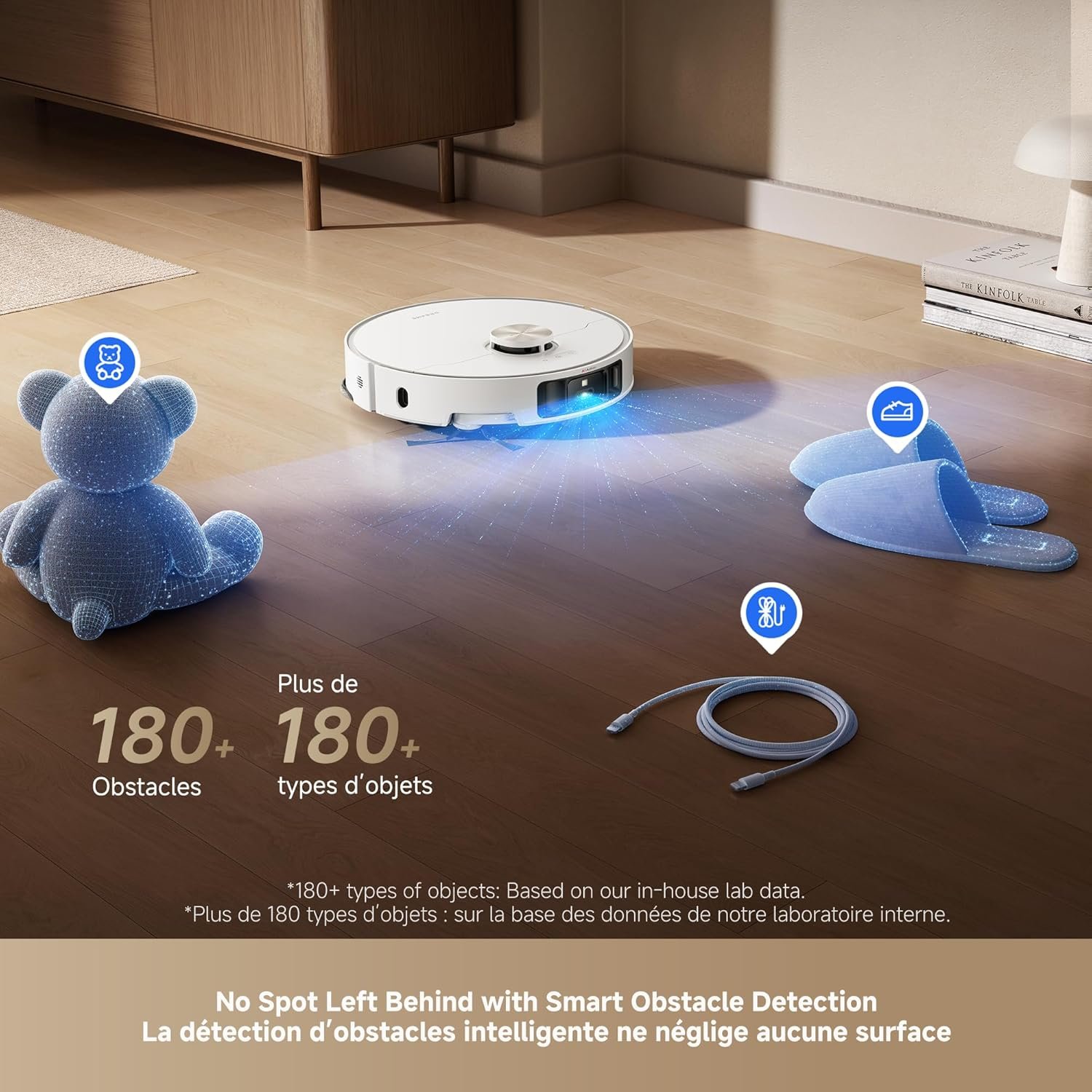 DREAME L50 Ultra Robot Vacuum and Mop White, 19,500Pa Suction, with Auto-Empty and Mop Self-Cleaning, Precise Obstacle Avoidance, HyperStream Detangling DuoBrush - Image 3