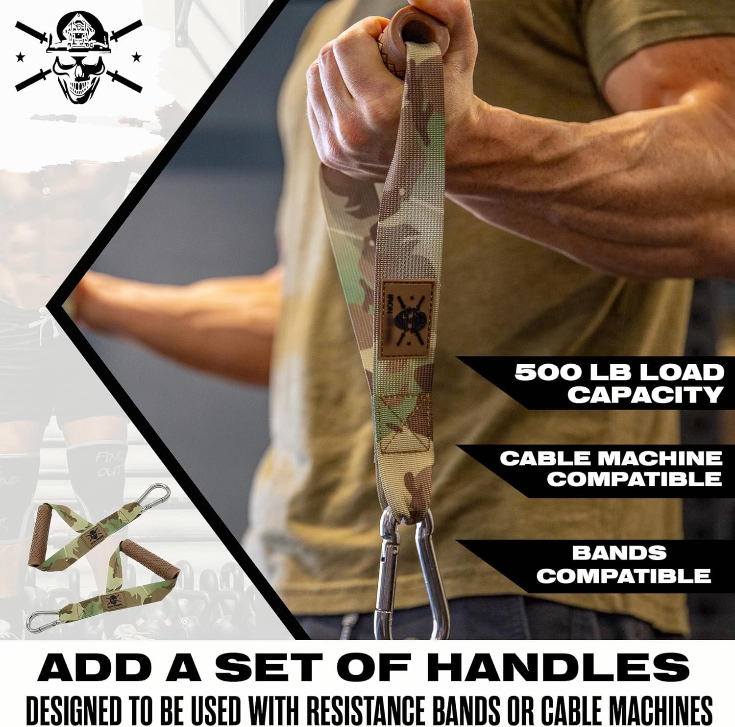 Resistance Band Handles - Cable Machine Handles Attachment and Door Anchor for Exercise Bands, Super Heavy Duty Accessory for Pull Up Assistance Bands, Workout Equipment & Home Gym - Image 2