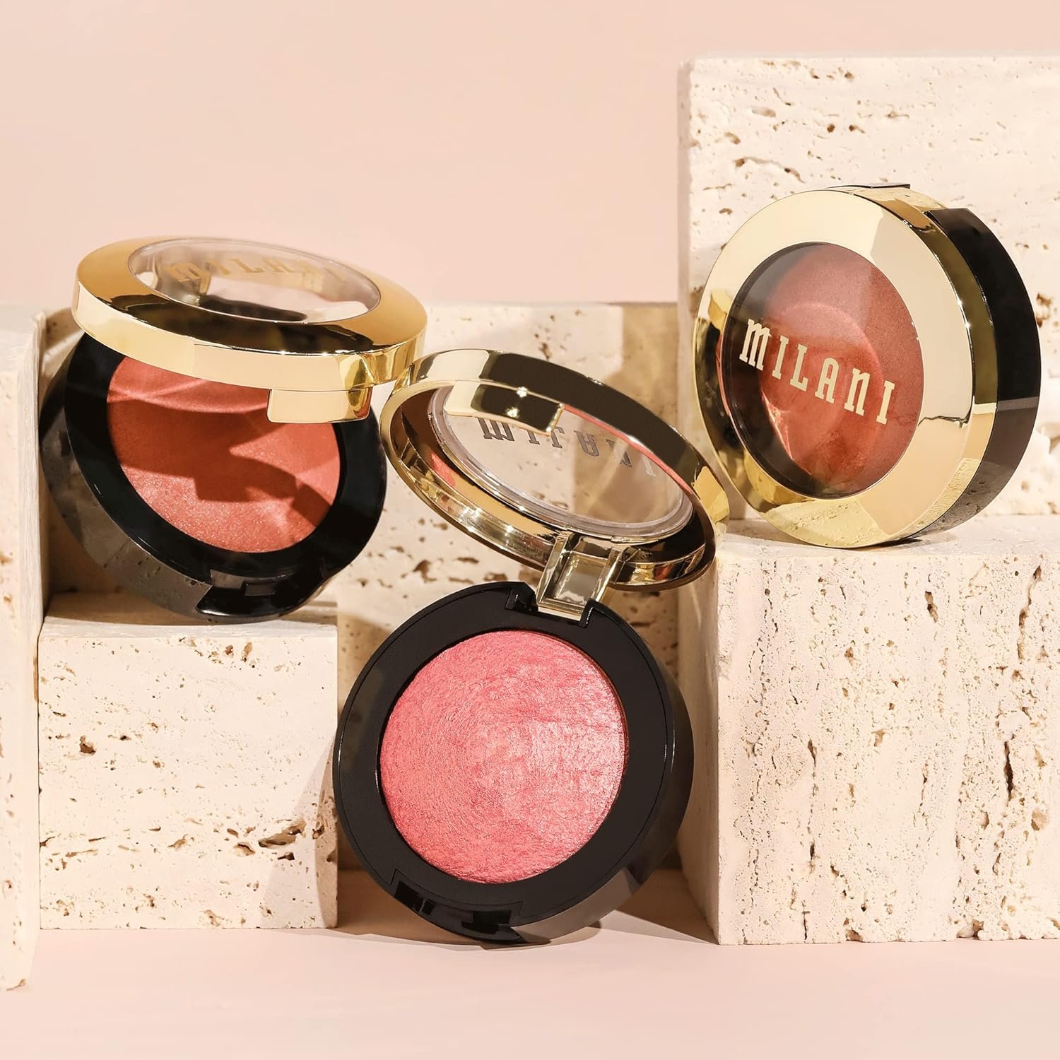 Milani Baked Blush, Powder Blush for Cheeks, Cruelty Free Makeup - Shape, Contour & Highlight Face for a Shimmery or Matte Finish -Dolce Pink - Image 10