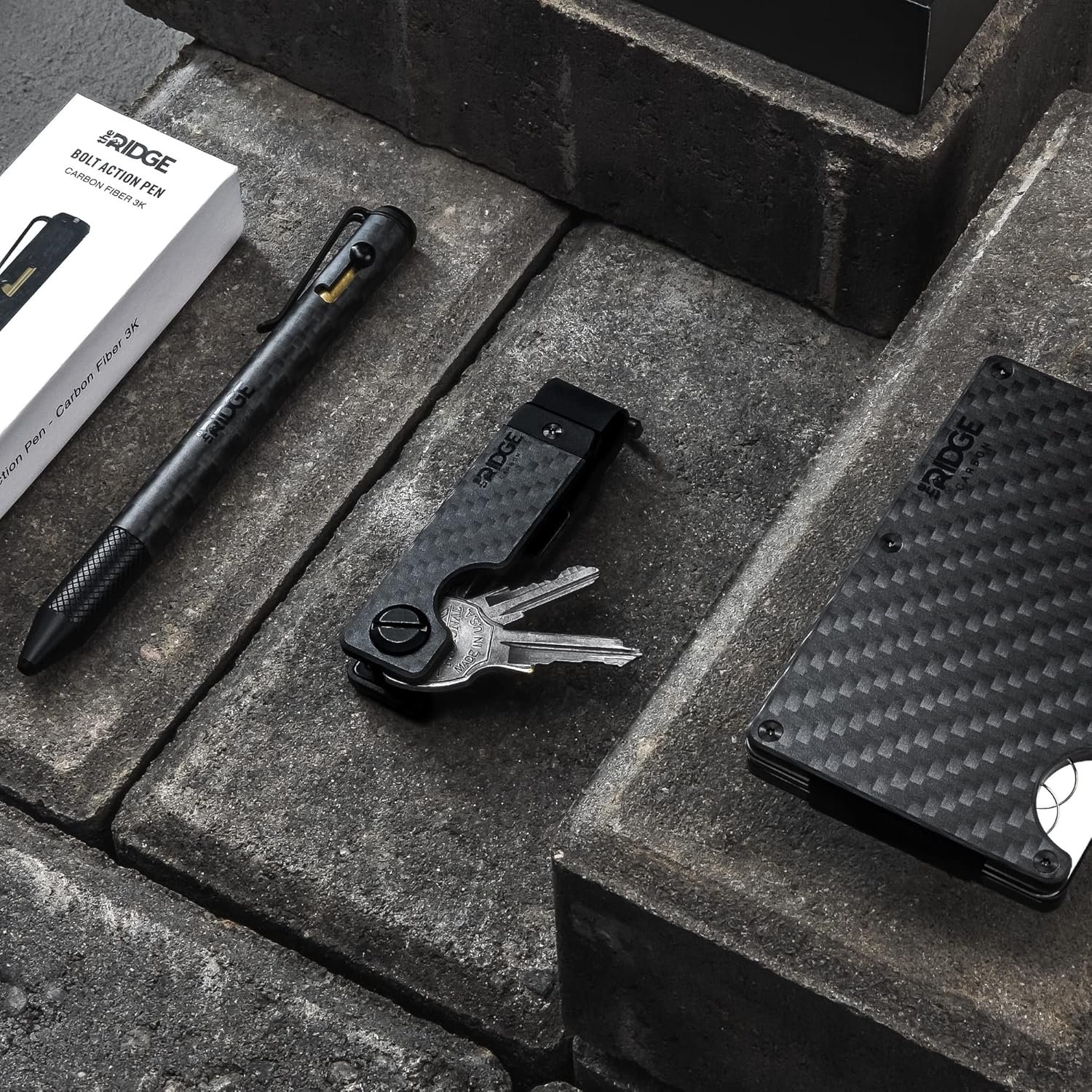 Ridge Bolt Action Pen - CNC Machined Everyday Carry Pen, Knurled Grip, Pressurized Refill, Manganese Spring Steel Clip, Compact Pocket EDC Pen with Schmidt EasyFlow 9000 (Carbon Fiber 3K) - Image 2