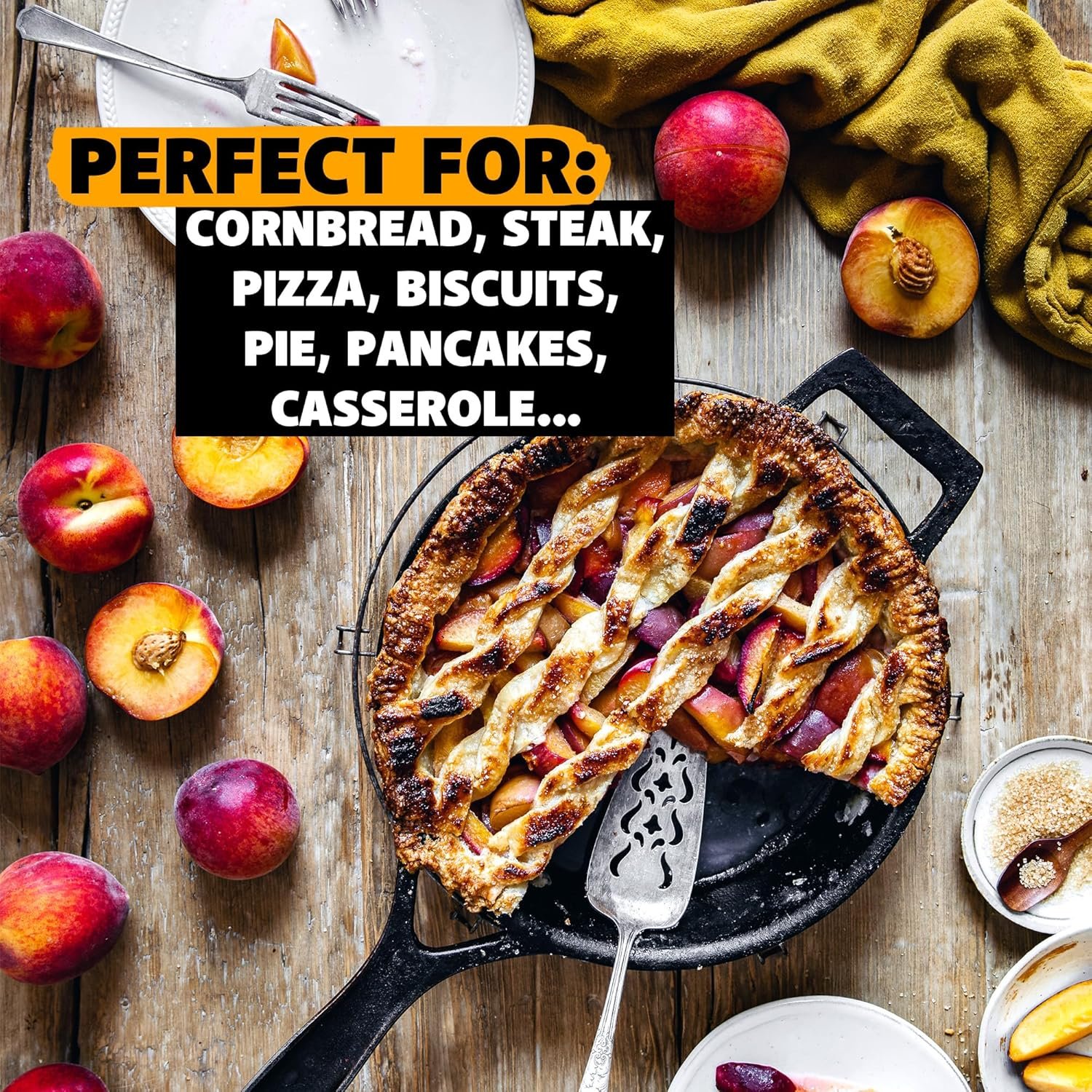 Stargazer 12-Inch Cast Iron Skillet | Made in USA, Seasoned, Premium Frying Pan for Grilling, Searing, Baking & More – Durable Cast Iron with Smooth Cooking Surface - Image 6