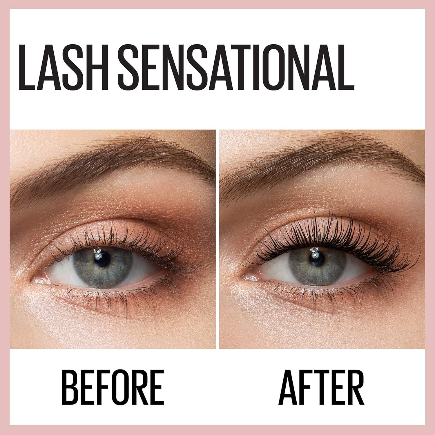 Maybelline Lash Sensational Washable Mascara, Lengthening and Volumizing for a Full Fan Effect, Midnight Black, 1 Count - Image 3