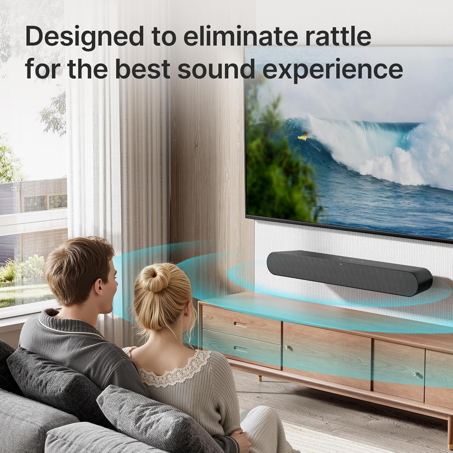 Soundbar Wall Mount Compatible with Sonos Ray,Soundbar Wall Bracket Under TV for Sonos Ray,Hold 4.4LBS,Hidden Floating Design,Black - Image 2