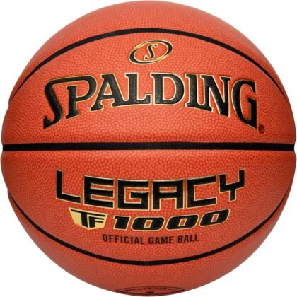 Spalding Legacy TF-1000 Indoor Game Basketballs, Moisture Wicking Microfiber Composite Cover, High School & College Approved