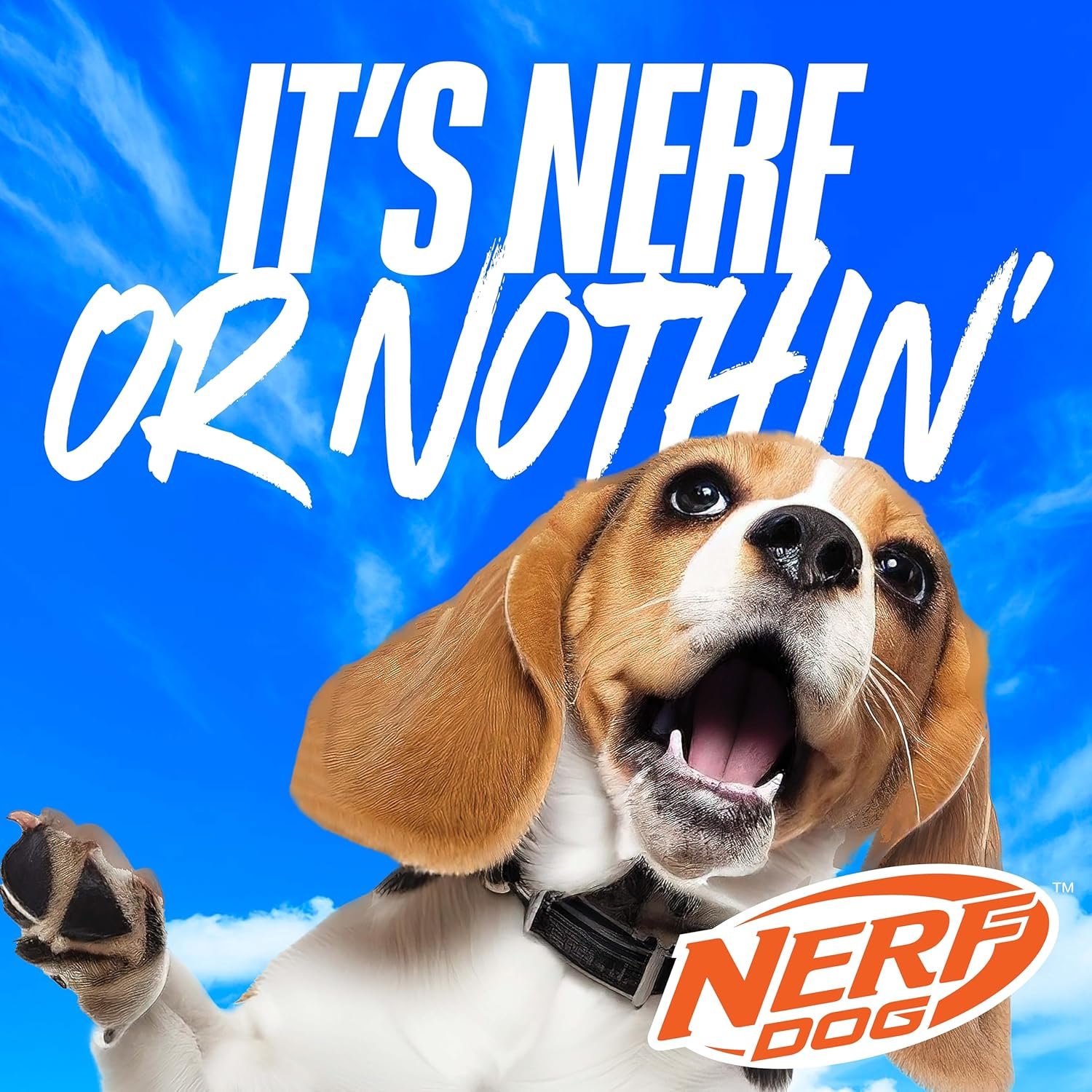 Nerf Dog Tennis Ball Blaster Dog Toy Blue/Orange, 16 Inch Compact Blaster with 1 Ball - Image 8