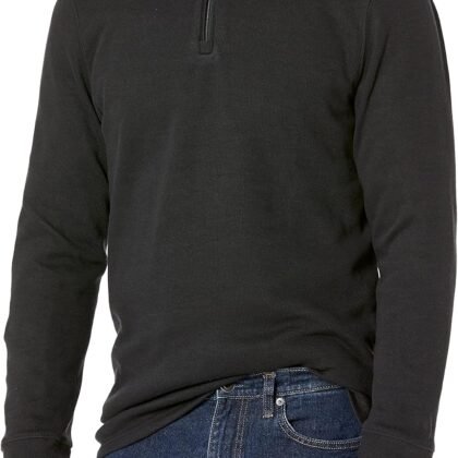 Amazon Essentials Men's Quarter-Zip French Rib Sweater, Casual Wear
